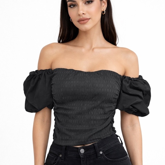 Bershka Tops - Bershka Black Off-Shoulder Blouse